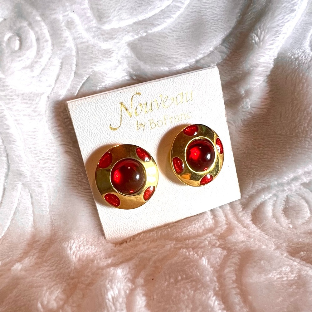 NOUVEAU BY BOFRANC💥VINTAGE~RARE💥Clip Earrings